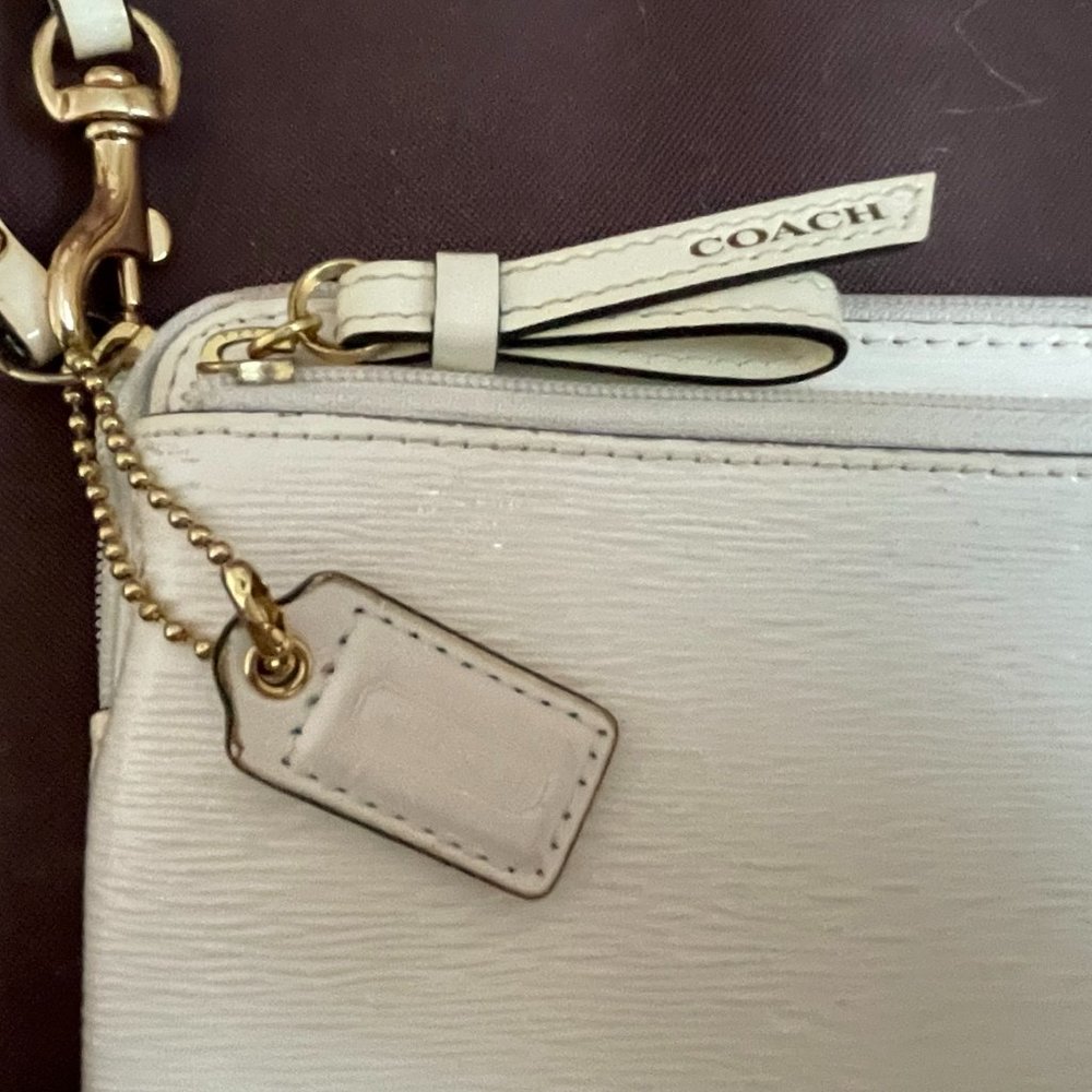 Never Used White Coach Wristlet Wallet